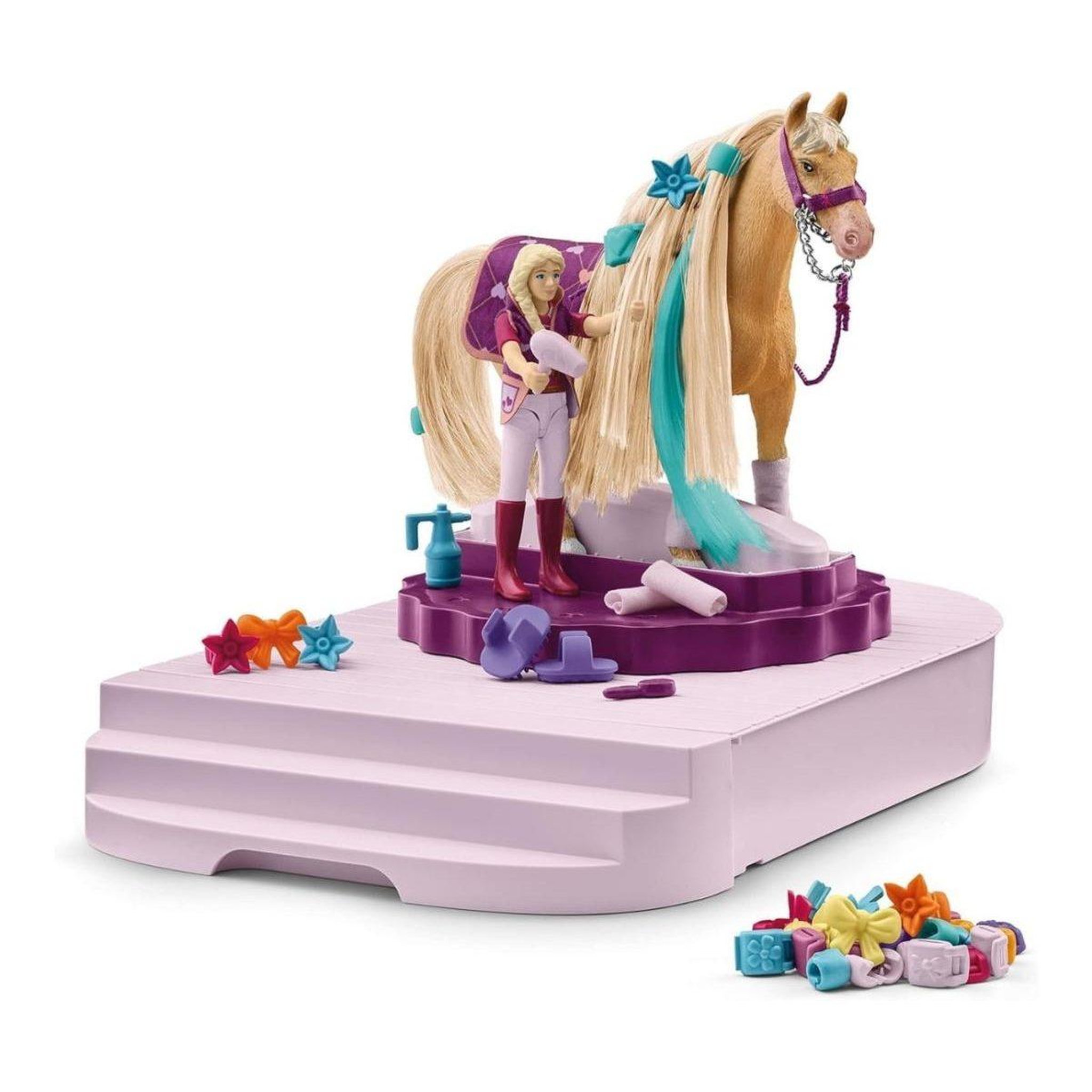 Voir la diapositive 3 : Schleich Coffret  42617 horse club - station de toilettage rotative