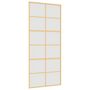 Voir la diapositive 2 : VIDAXL Porte coulissante dore 90x205 cm verre ESG depoli et aluminium