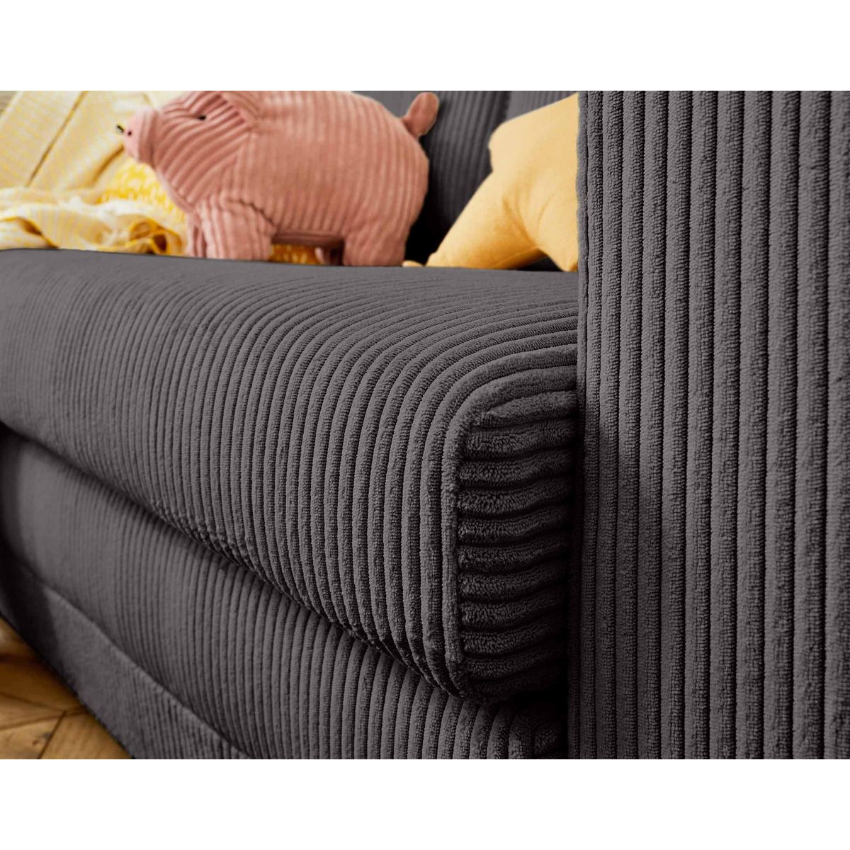 BEST MOBILIER Marilia - canapé 2 places - convertible déplimousse - en velours côtelé