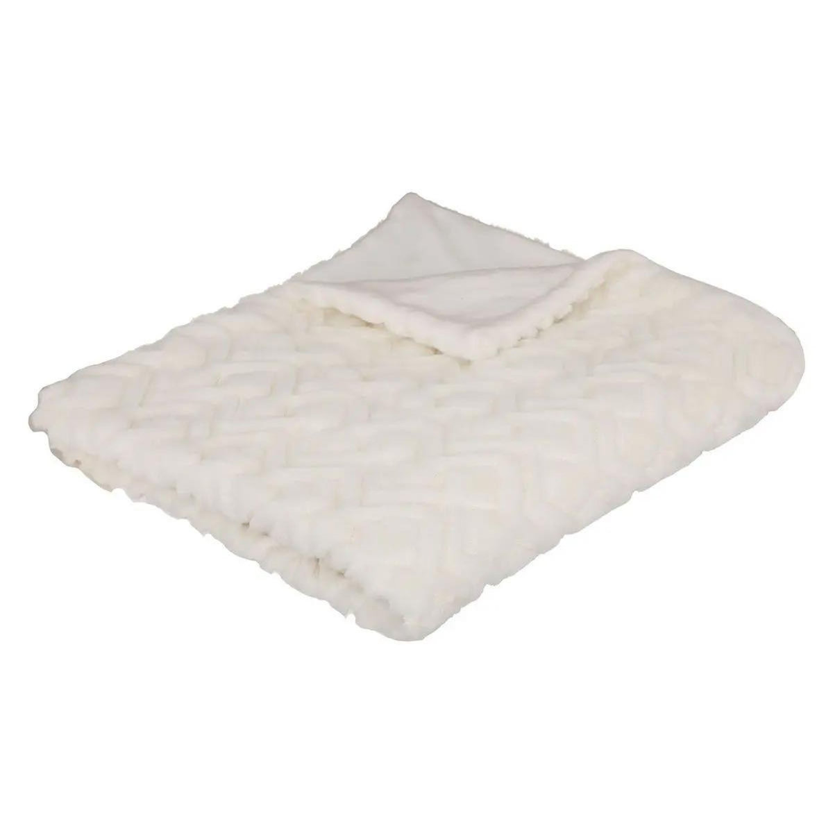 ATMOSPHERA Plaid Imitation Fourrure  Mara  120x160cm Blanc