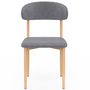 Voir la diapositive 3 : ID MARKET Lot de 6 chaises scandinaves CELESTINE en tissu gris clair effet chiné pour salle à manger