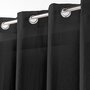Voir la diapositive 2 : Paris Prix Rideau Voilage Étamine  Telma  140x280cm Noir