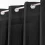 Voir la diapositive 2 : Paris Prix Rideau Voilage Étamine  Telma  140x280cm Noir