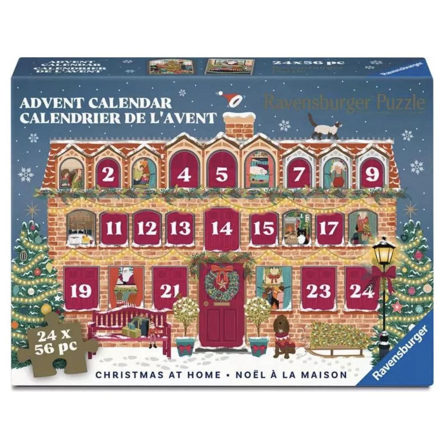 Calendrier de 'Avent 2026 Puzzles 24 x 56 pièces : Noël à la maison Ravensburger France