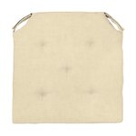 SOLEIL D'OCRE Dessus de chaise lin 40x40x4 cm LINEN, par Soleil d'Ocre. Coloris disponibles : Blanc, Beige