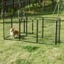 Voir la diapositive 5 : PAWHUT Luxe parc enclos modulable pour chien 8 panneaux porte verrouillable acier époxy noir