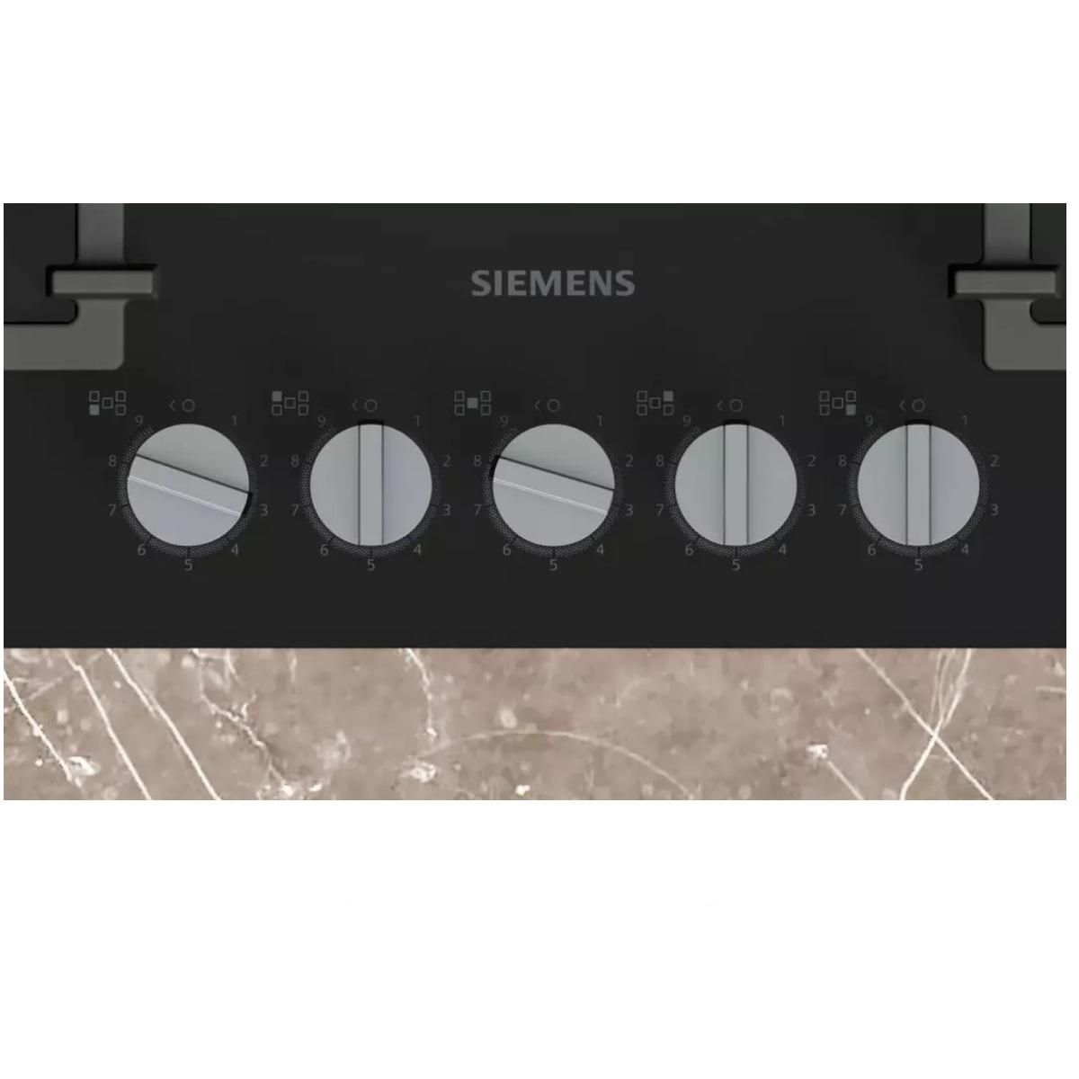 Siemens Table de cuisson gaz 75cm 5 feux 11700w noir - ER7A6RH40