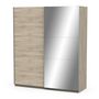 Voir la diapositive 2 : Armoire 2 portes coulissantes 1 miroir L180 cm THIBAULT