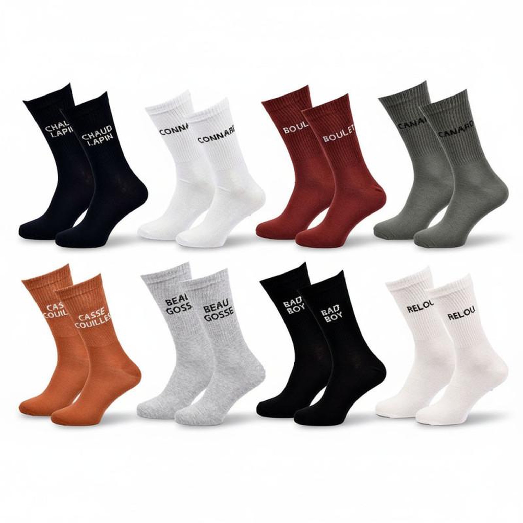 OZABI OZABI Chaussettes Homme Message Humoristiques Pack de 4 Paires. Coloris disponibles : Multicolore, Motif, Bicolore
