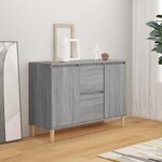 VIDAXL Buffet Sonoma gris 101x35x70 cm Bois d'ingenierie