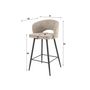 Voir la diapositive 5 : LISA DESIGN Pattaya - lot de 2 tabourets de bar - en tissu bouclette sable