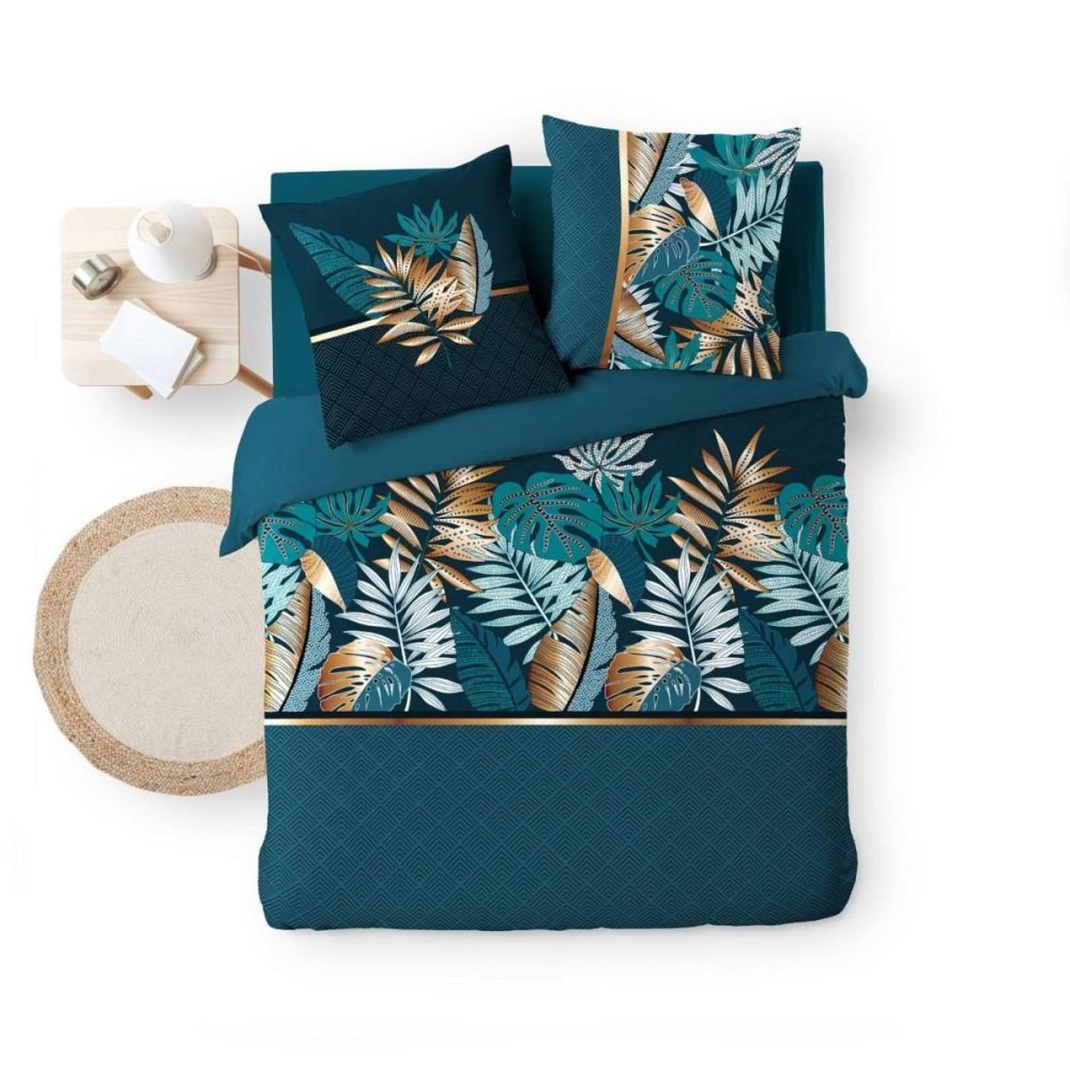 Douceur d'Intérieur Housse de couette 260x240cm + 2 taies ALIANOR 100% coton