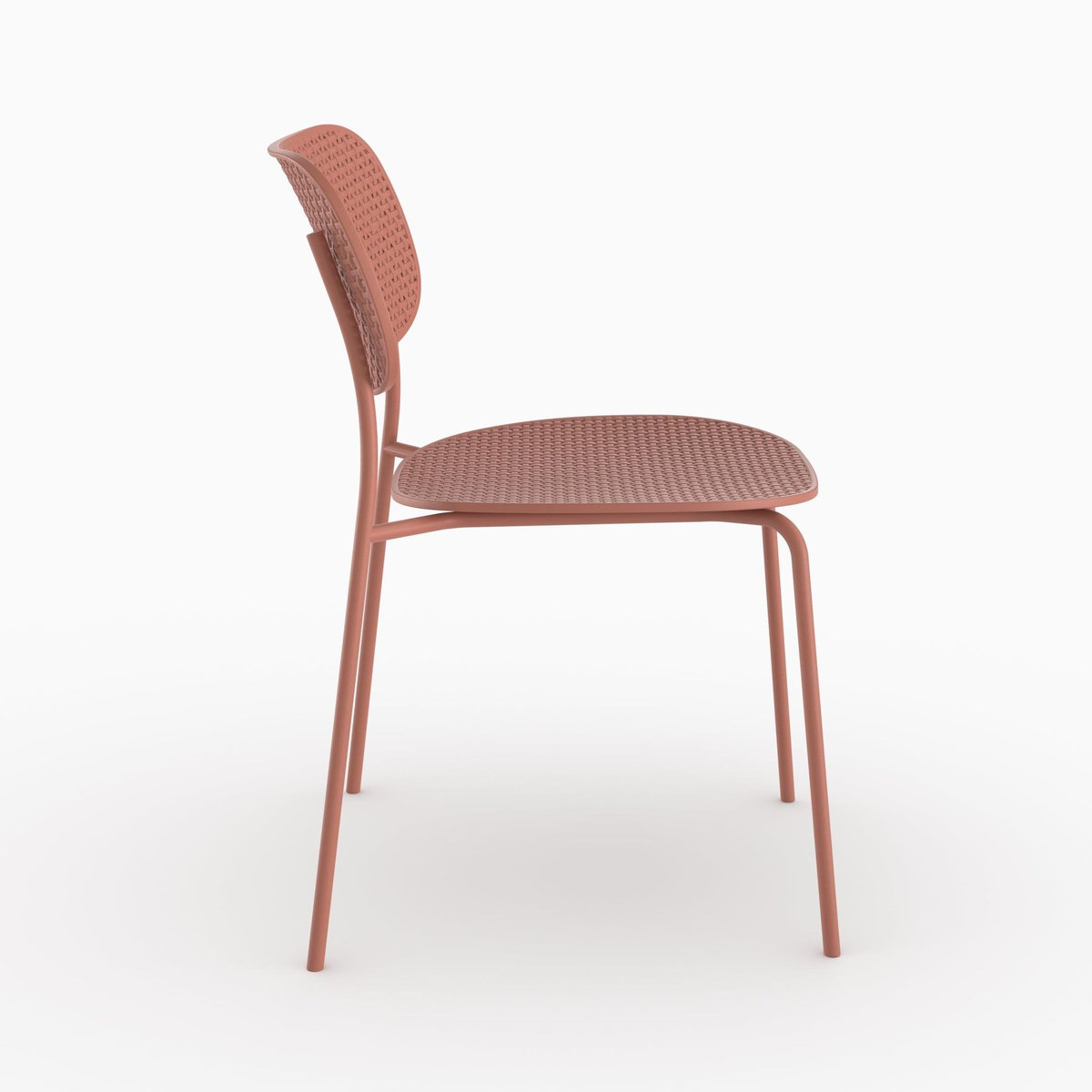 Rendez vous déco Lot de 2 chaises de jardin empilables en plastique terracotta -Géa