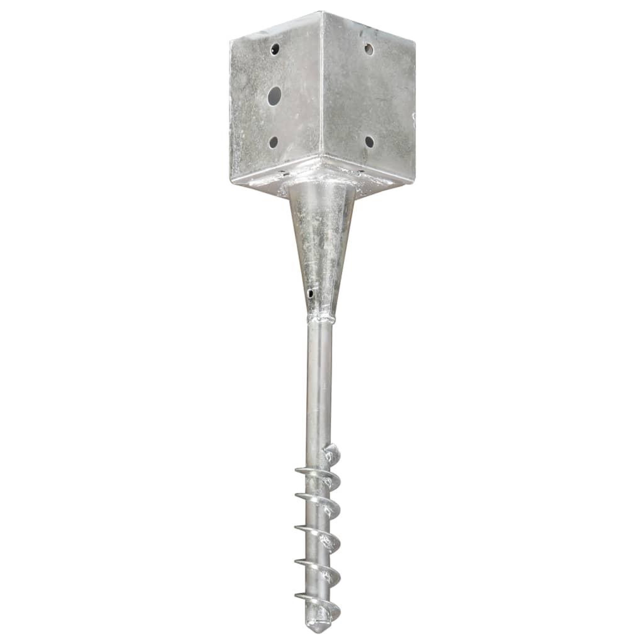 Voir la diapositive 2 : VIDAXL Piquets au sol 6 pcs Argente 12x12x56 cm Acier galvanise