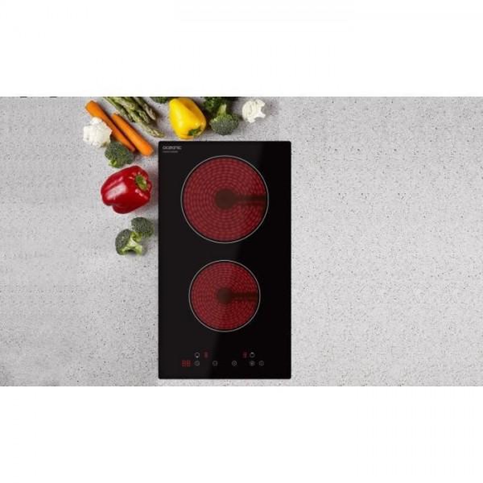 Voir la diapositive 5 : OCEANIC Plaque de cuisson - vitroceramique  oceanic - 2 foyers - 2900w - commandes sensitives