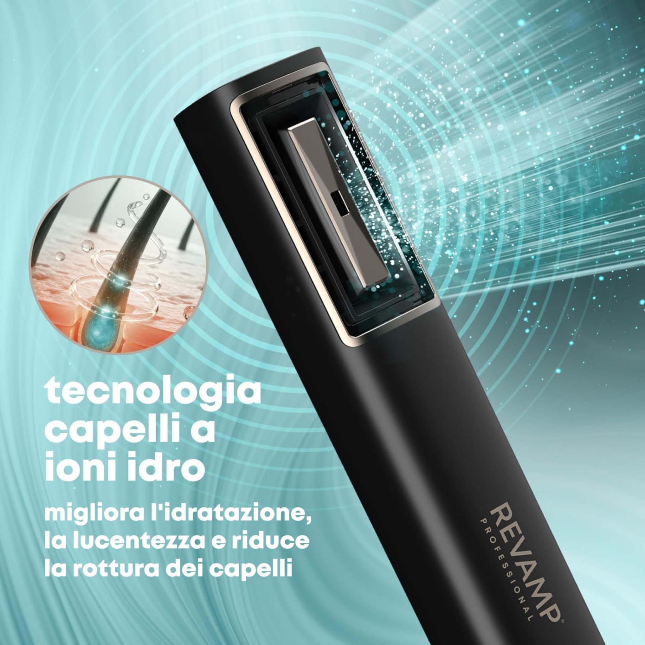 Voir la diapositive 3 : REVAMP Revamp hydroshine air 3 en 1 pro styler dr-2750-eu – sèche-cheveux avec technologie hydro ion, moteur numérique 110 000 tr/min, 4 températures, 3 vitesses, 330 g