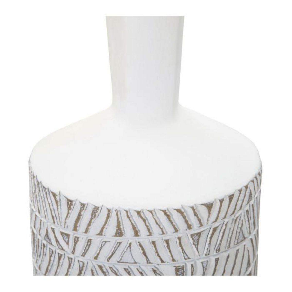 Paris Prix Vase Bouteille Abstrait  Nairobi  49cm Blanc