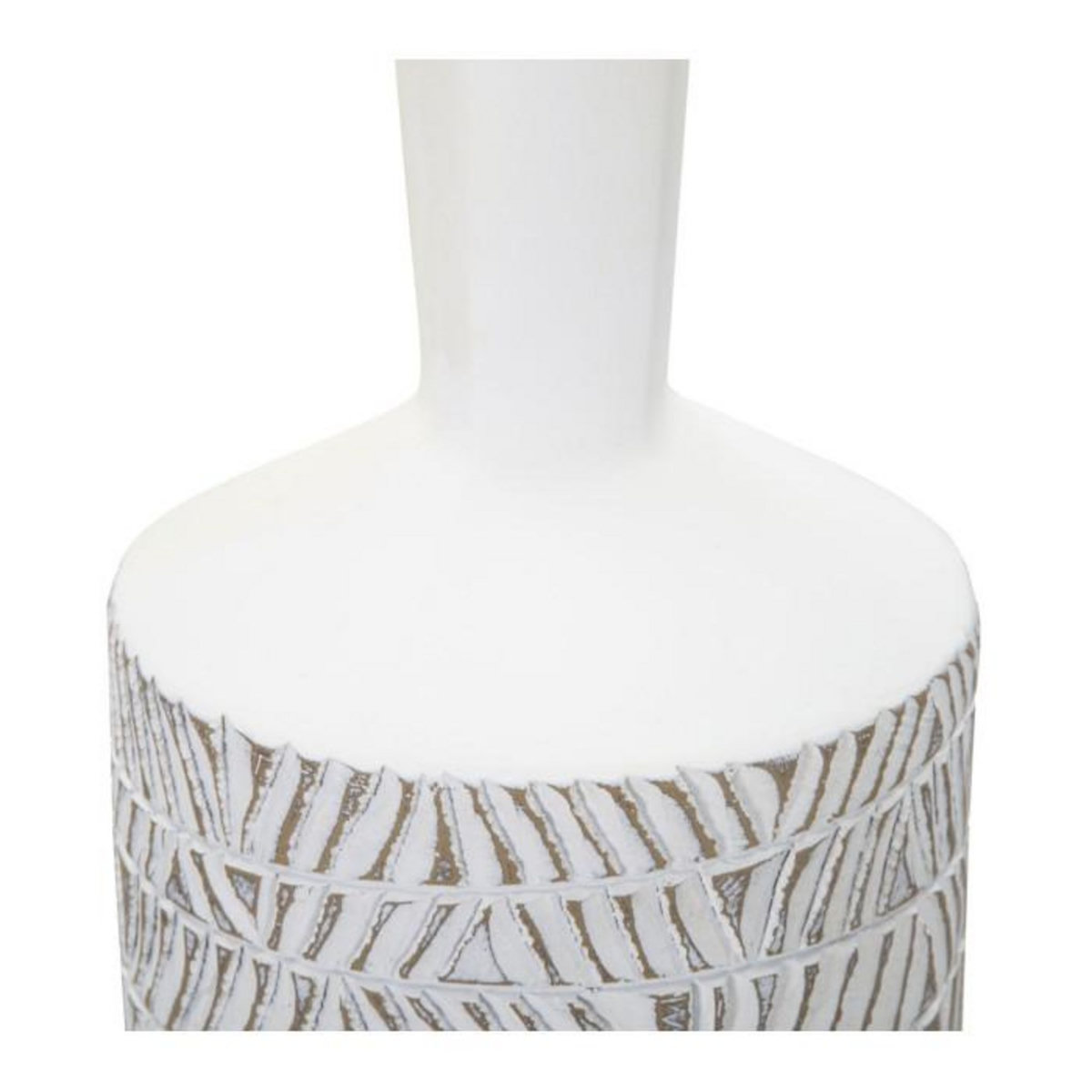 Paris Prix Vase Bouteille Abstrait  Nairobi  49cm Blanc