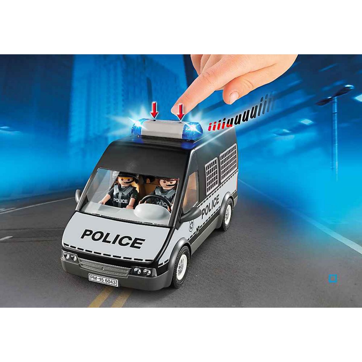 PLAYMOBIL 6043 Fourgon de police avec sirène et gyrophare