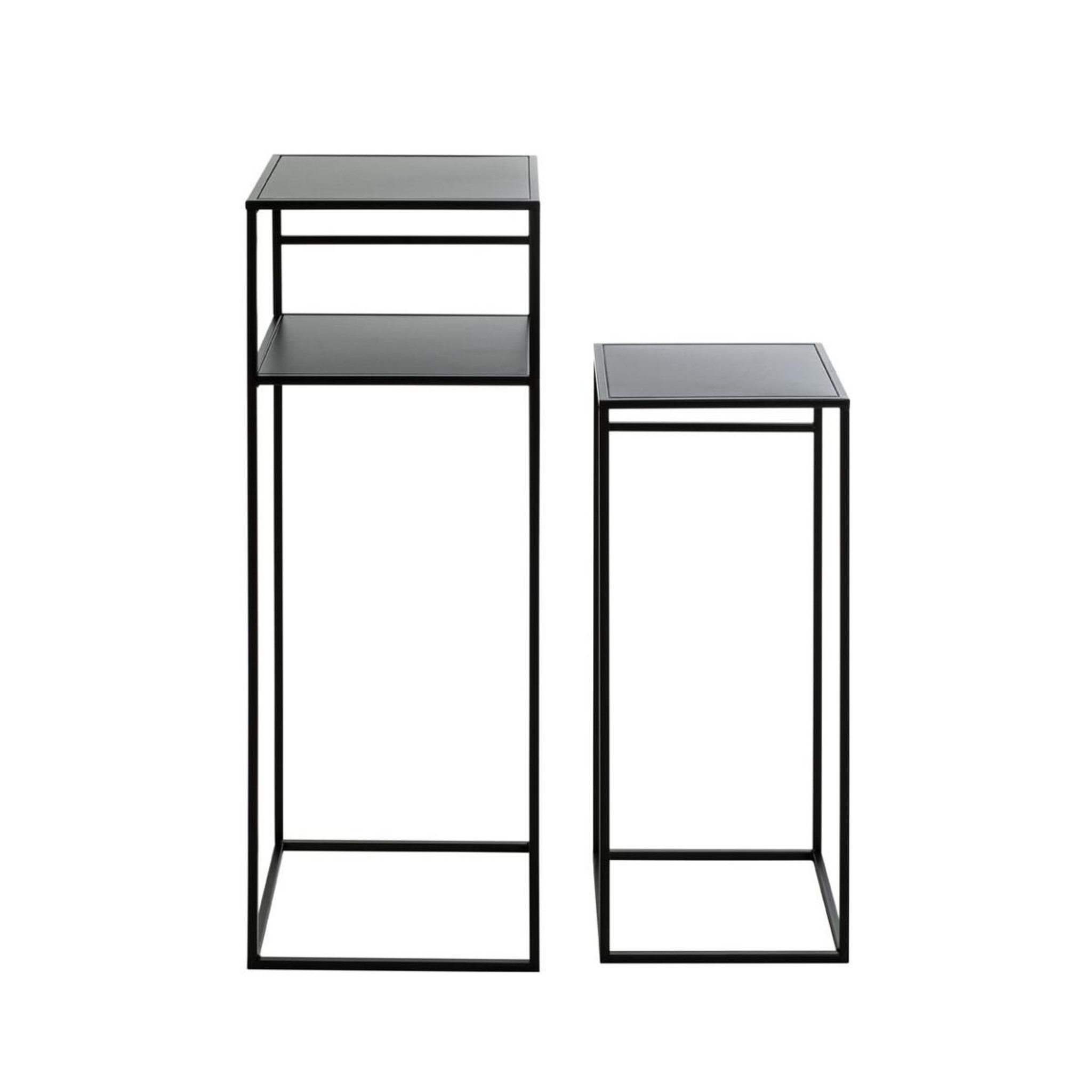 Voir la diapositive 3 : Paris Prix Lot de 2 tables d'appoint design  mino  85cm noir