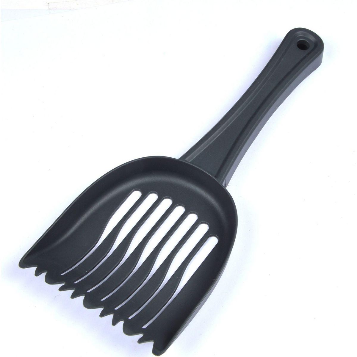 LOVE STORY Maison de toilette litière pour chat avec pelle SOCKS - Blanc et gris anthracite