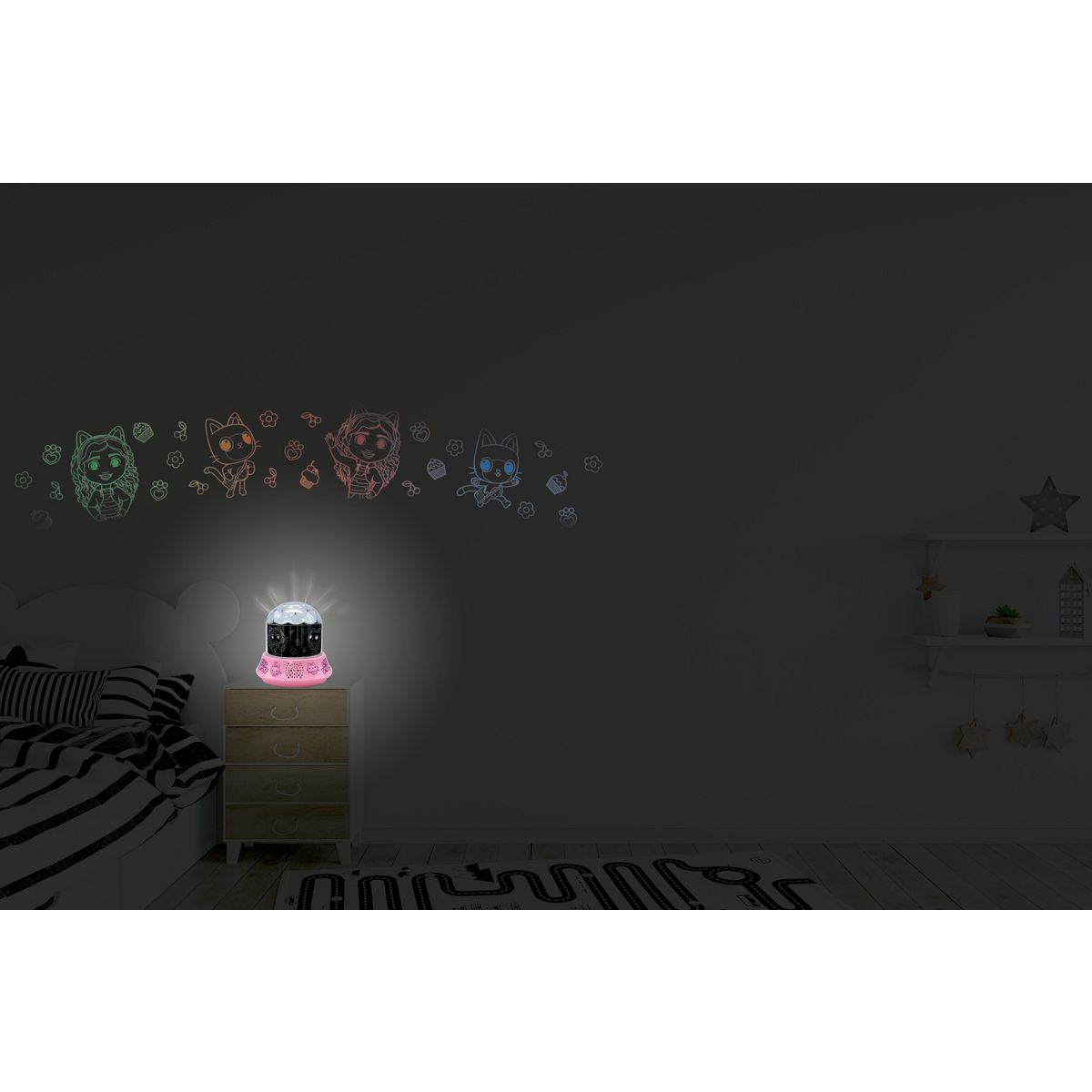 Lexibook Veilleuse avec projections et effets sonores Gabby et la Maison Magique