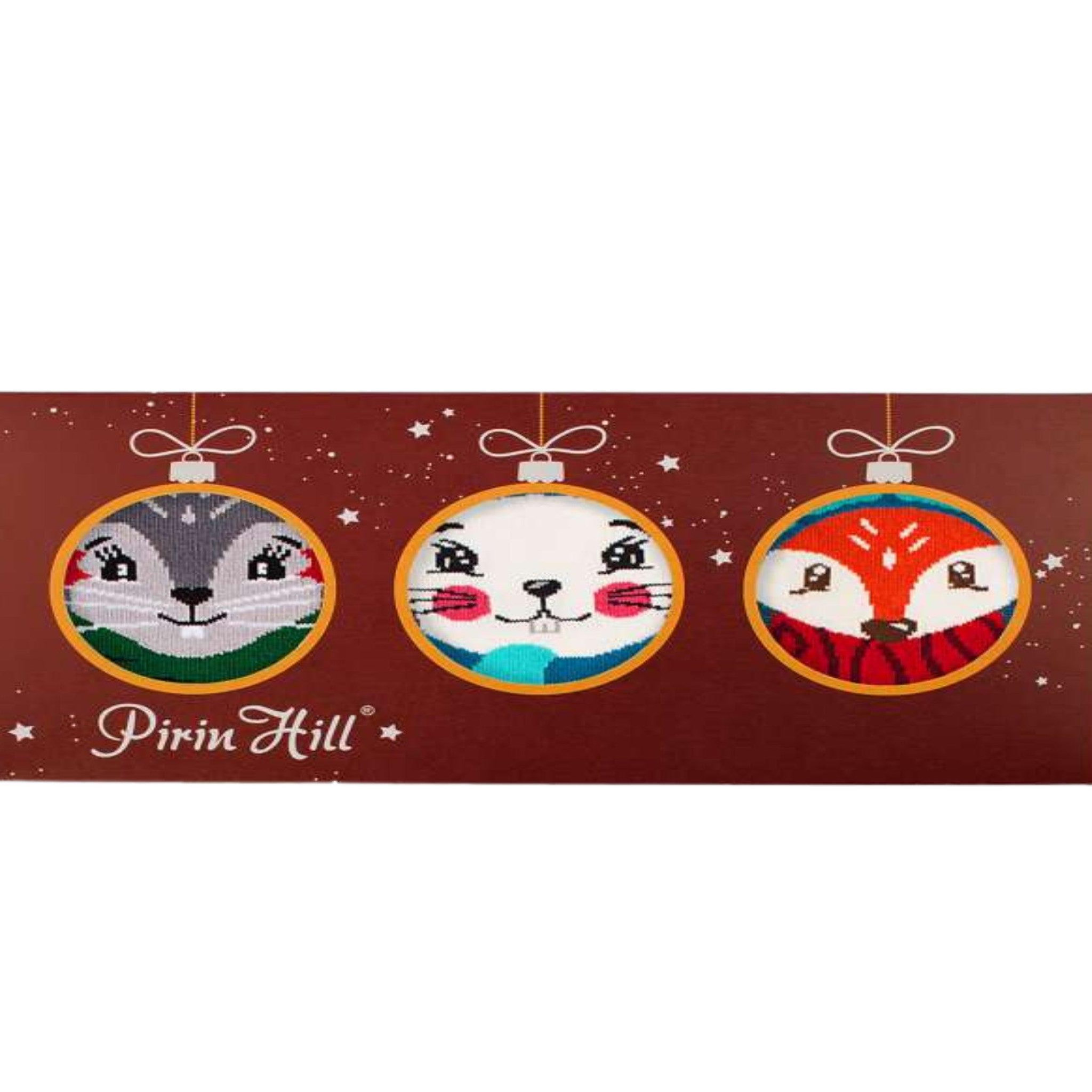 Voir la diapositive 2 : PIRIN HILL Coffret de 3 paires de chaussettes en bambou - souris, lapin, renard