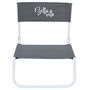 Voir la diapositive 2 : The Home Deco Factory Chaise de Plage pliante Bella Vita - Blanc et Gris