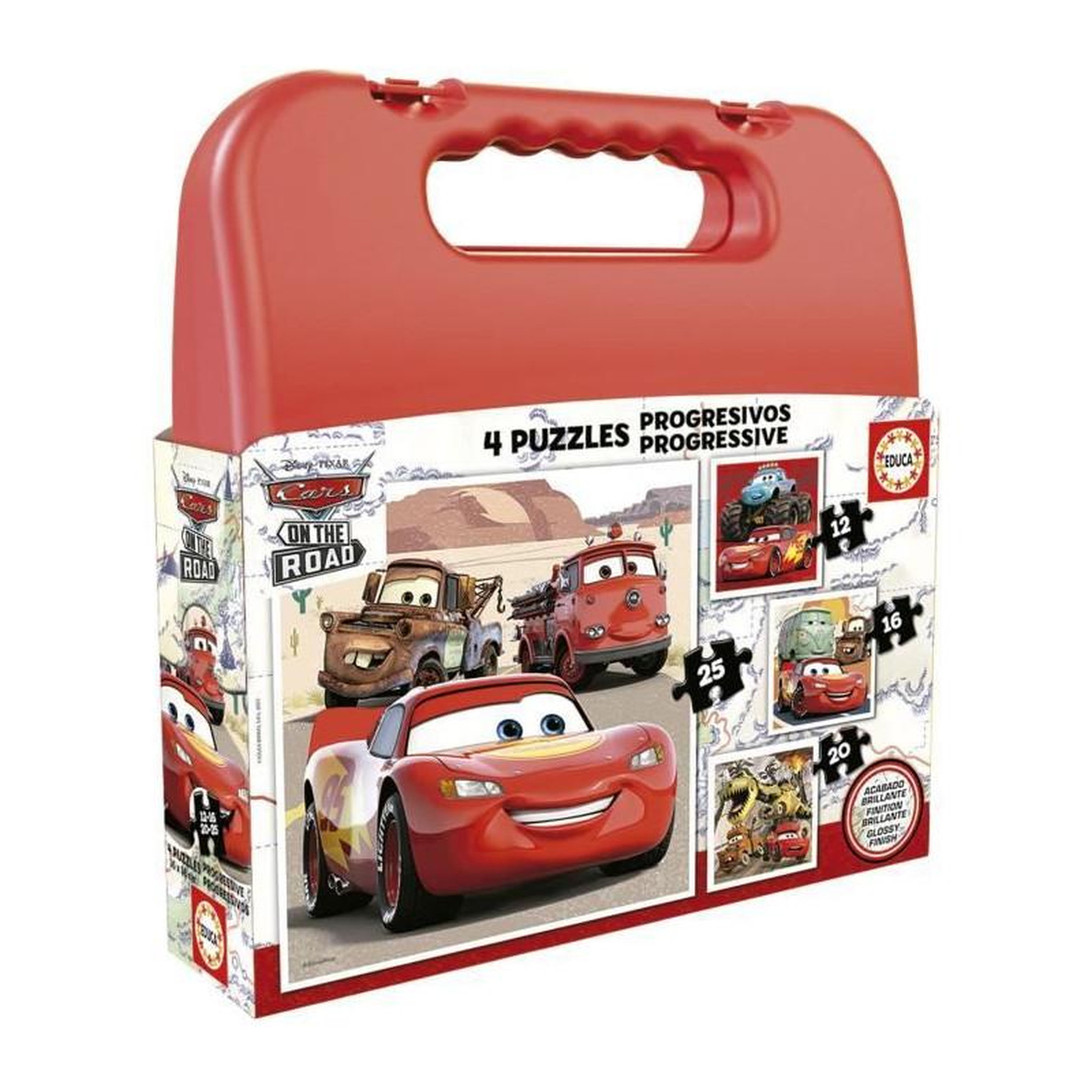 Voir la diapositive 2 : EDUCA 4 puzzles progressifs cars on the road