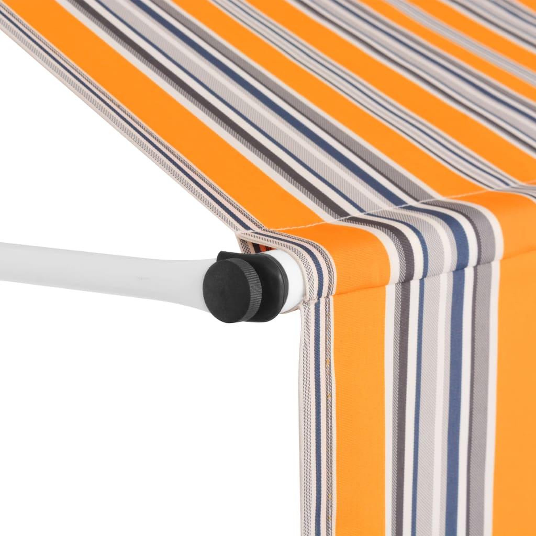 Voir la diapositive 3 : VIDAXL Auvent retractable manuel 150 cm Rayures jaunes et bleues