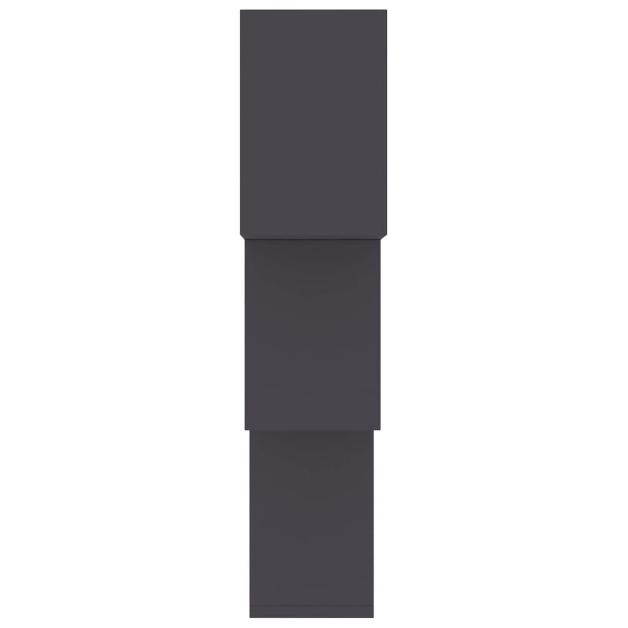 Voir la diapositive 5 : VIDAXL Etageres murales cubiques Gris 68x15x68 cm bois d'ingenierie