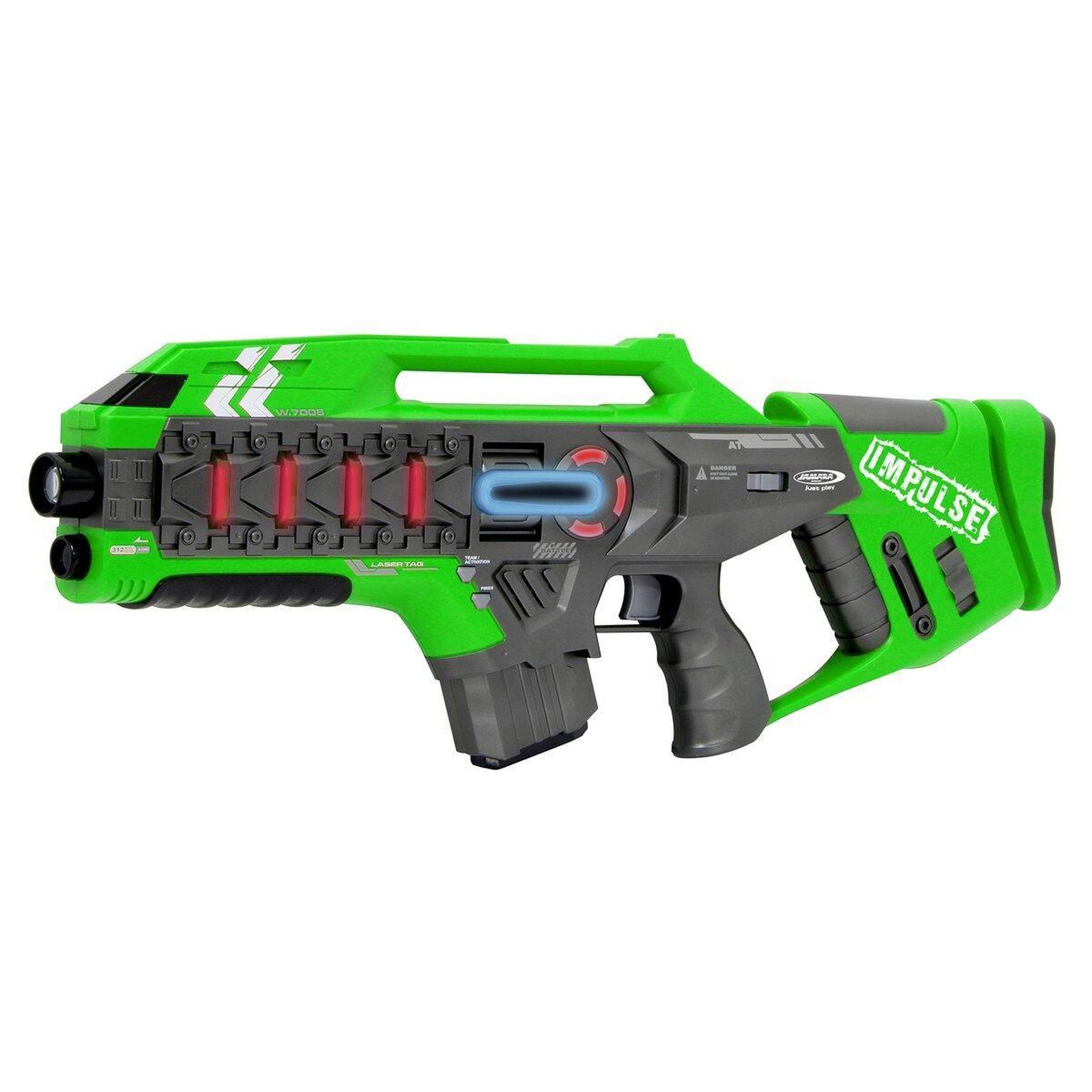 Voir la diapositive 2 : Jamara Impulse laser gun rifle set bleu/vert