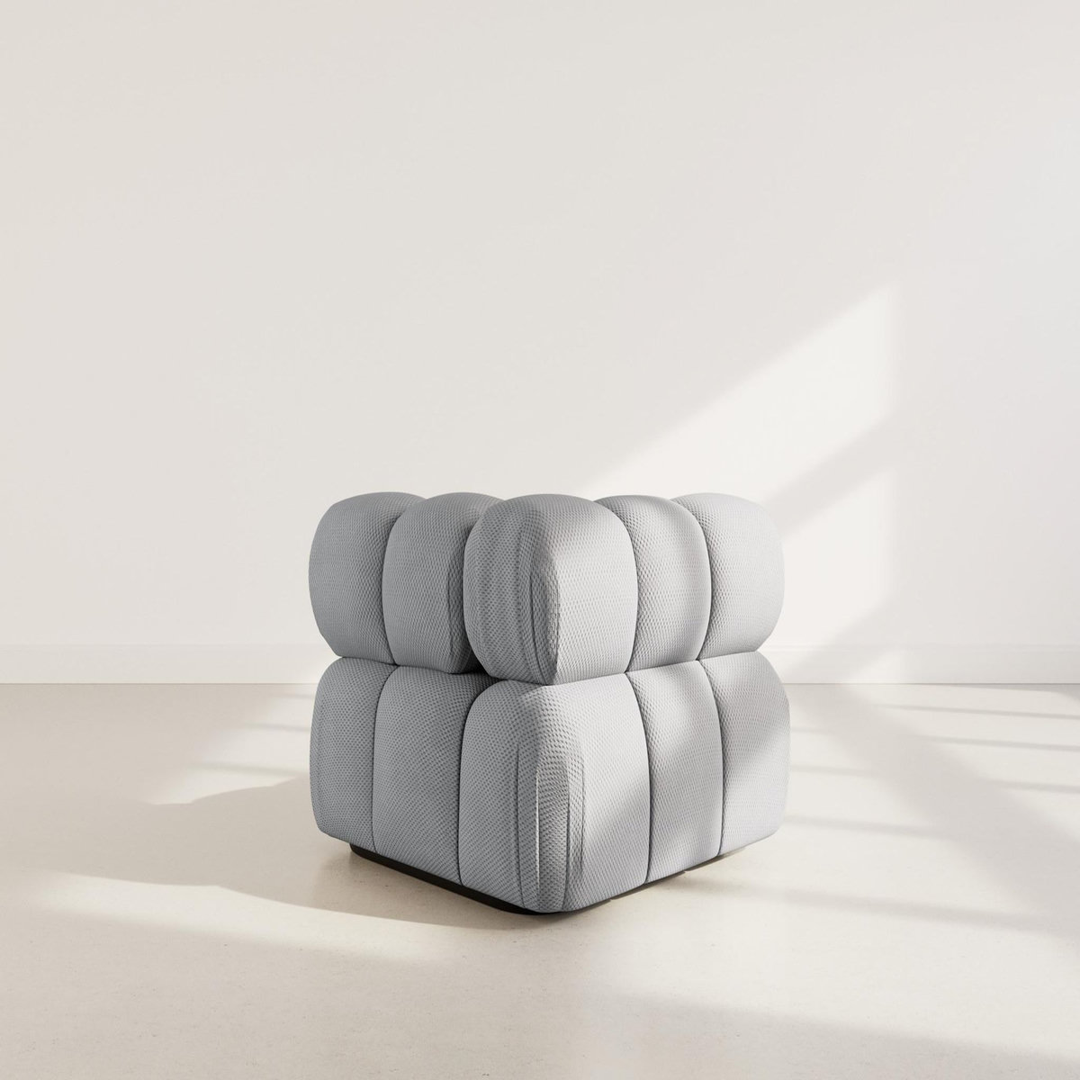 LISA DESIGN Ruby - module d'assise d'angle droit en velours texturé