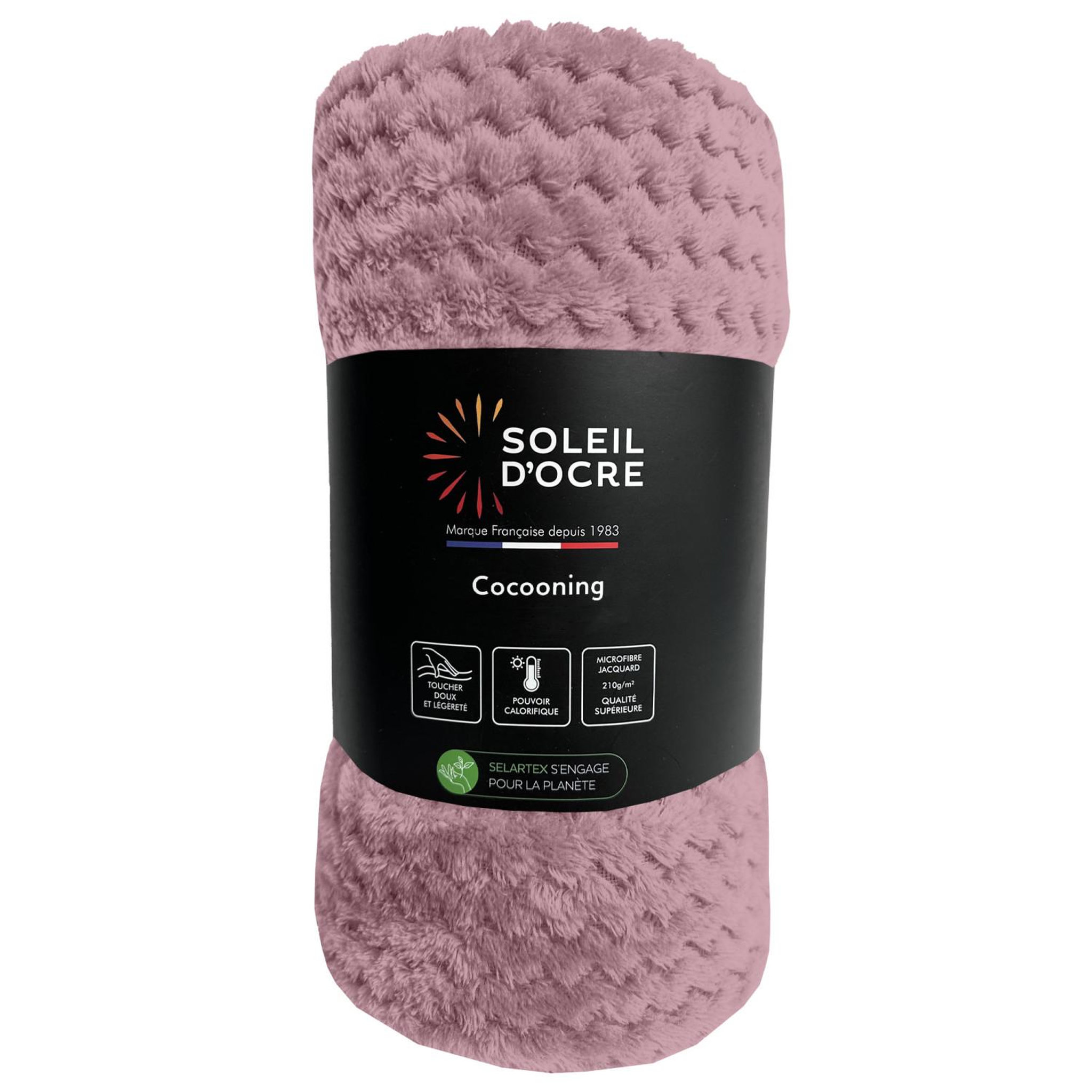 Voir la diapositive 1 : SOLEIL D'OCRE Couverture, plaid microfibre cocooning, par soleil d'ocre