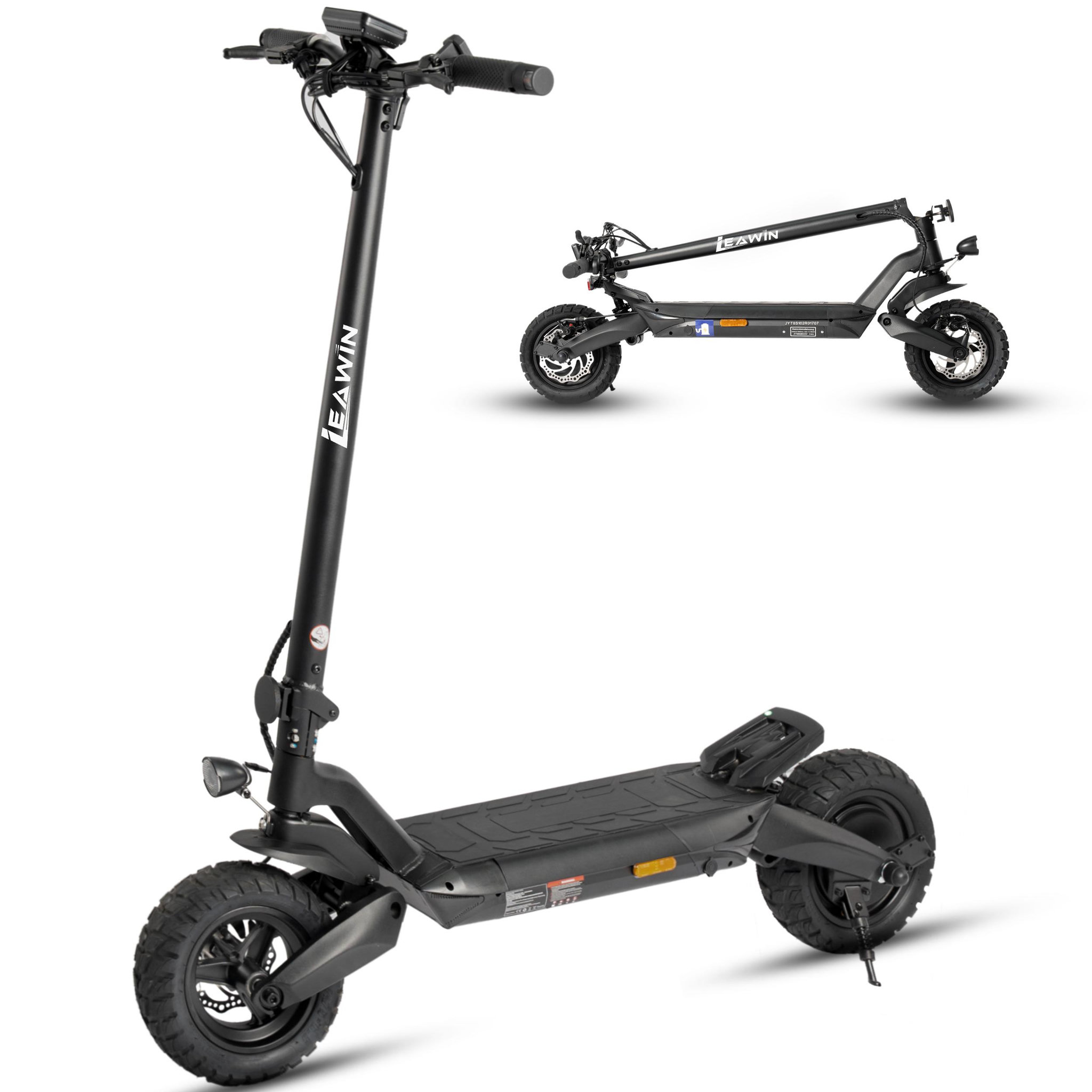 LEAWIN Trottinette électrique leawin t8, batterie 48 v 15 ah, 10 pouces, pliable, vitesse maximale 20 km/h