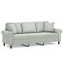 Voir la diapositive 2 : VIDAXL Canape 3 places avec oreillers gris clair 180 cm velours