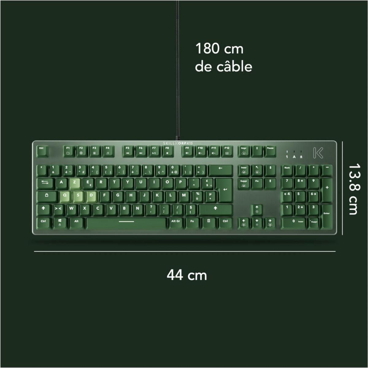 SKILLKORP Clavier gamer K15 VERT Progress