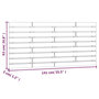 Voir la diapositive 6 : VIDAXL Tete de lit murale 141x3x63 cm Bois massif de pin