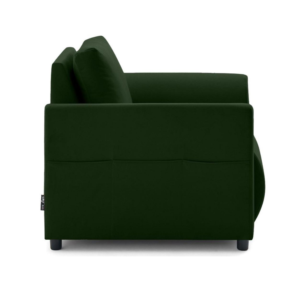 LISA DESIGN Camelia - fauteuil avec poche en velours