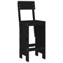 Voir la diapositive 4 : VIDAXL Ensemble de bar de jardin 5 pcs noir bois de pin massif