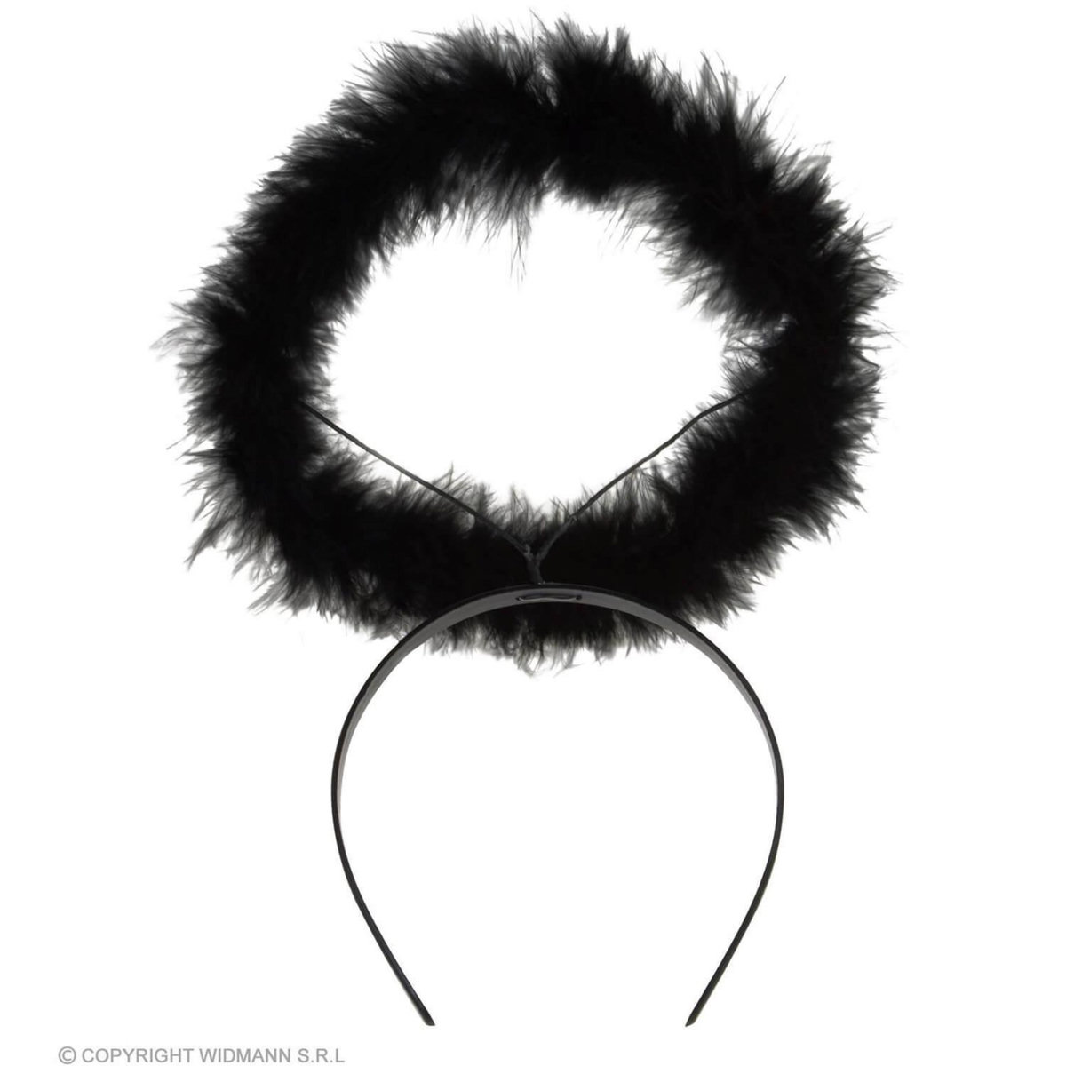 WIDMANN Serre-tête Auréole Marabou Noir - Adulte
