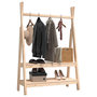 Voir la diapositive 4 : VIDAXL Porte-vetements 100x45,5x150 cm Bois de pin massif