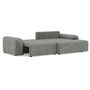 Voir la diapositive 6 : BEST MOBILIER Rebecca - canapé d'angle droit 4 places convertible avec coffre en velours texturé