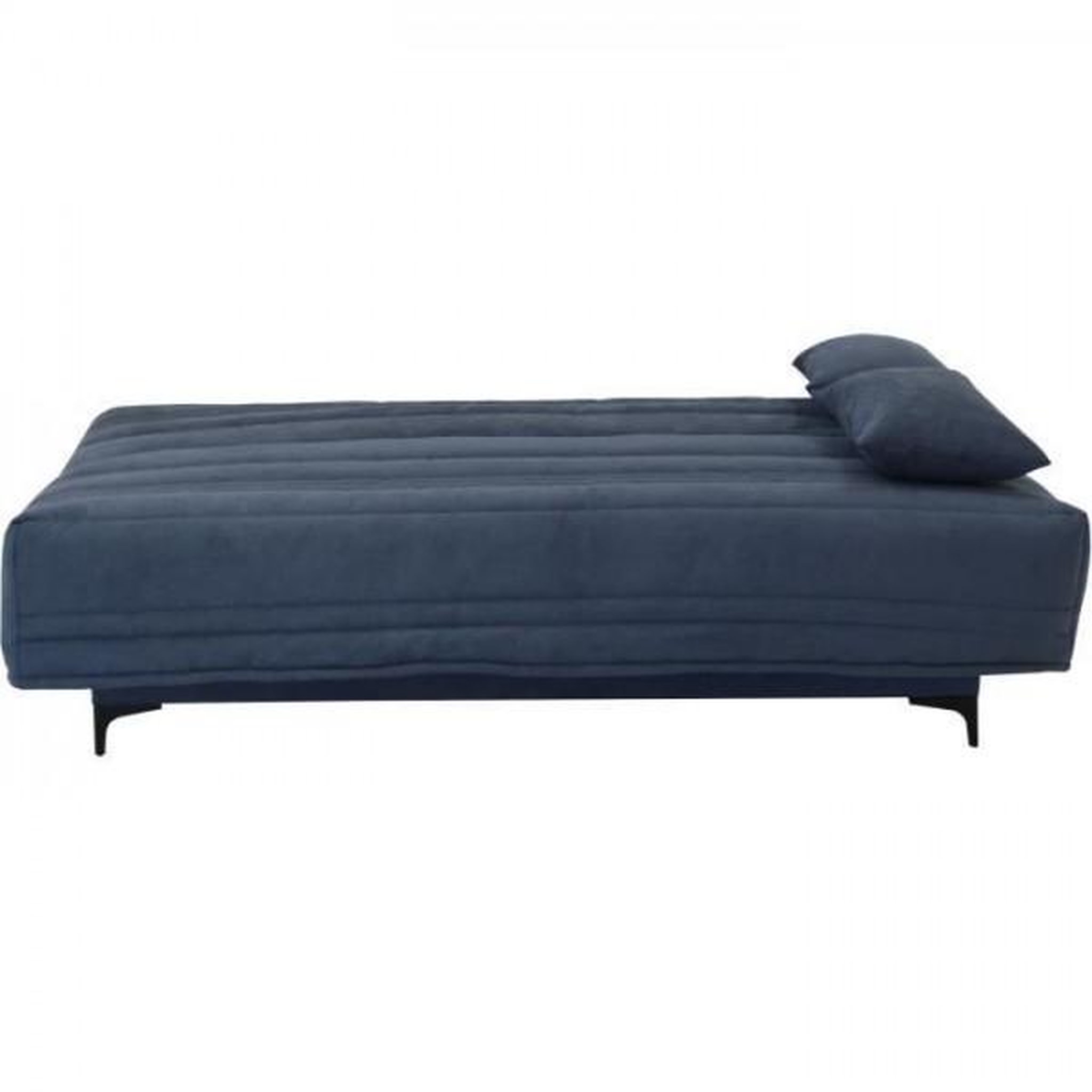 Voir la diapositive 4 : MARKET24 Banquette clic clac 3 places - Tissu bleu - L199 x P96 x 103 cm - KRISTEN - Style contemporain