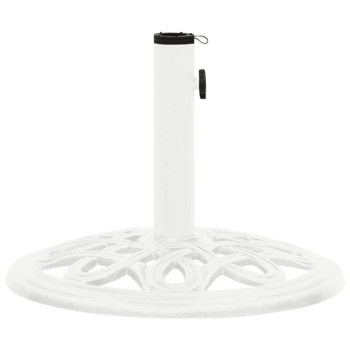 VIDAXL Socle de parasol Blanc 40x40x32 cm Fonte