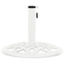 Voir la diapositive 2 : VIDAXL Socle de parasol Blanc 40x40x32 cm Fonte