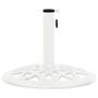 Voir la diapositive 2 : VIDAXL Socle de parasol Blanc 40x40x32 cm Fonte
