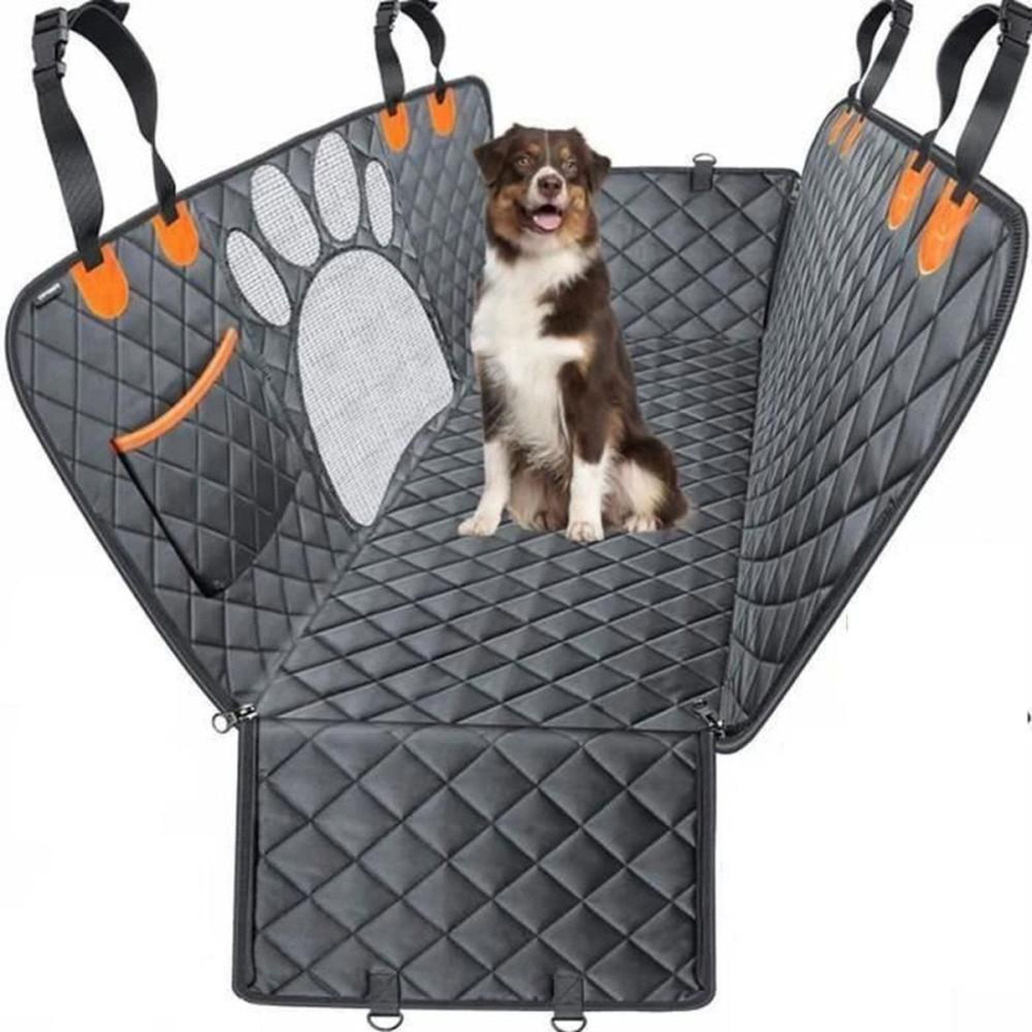 Hamac de protection banquette arrière pour chien et chat gris imperméable