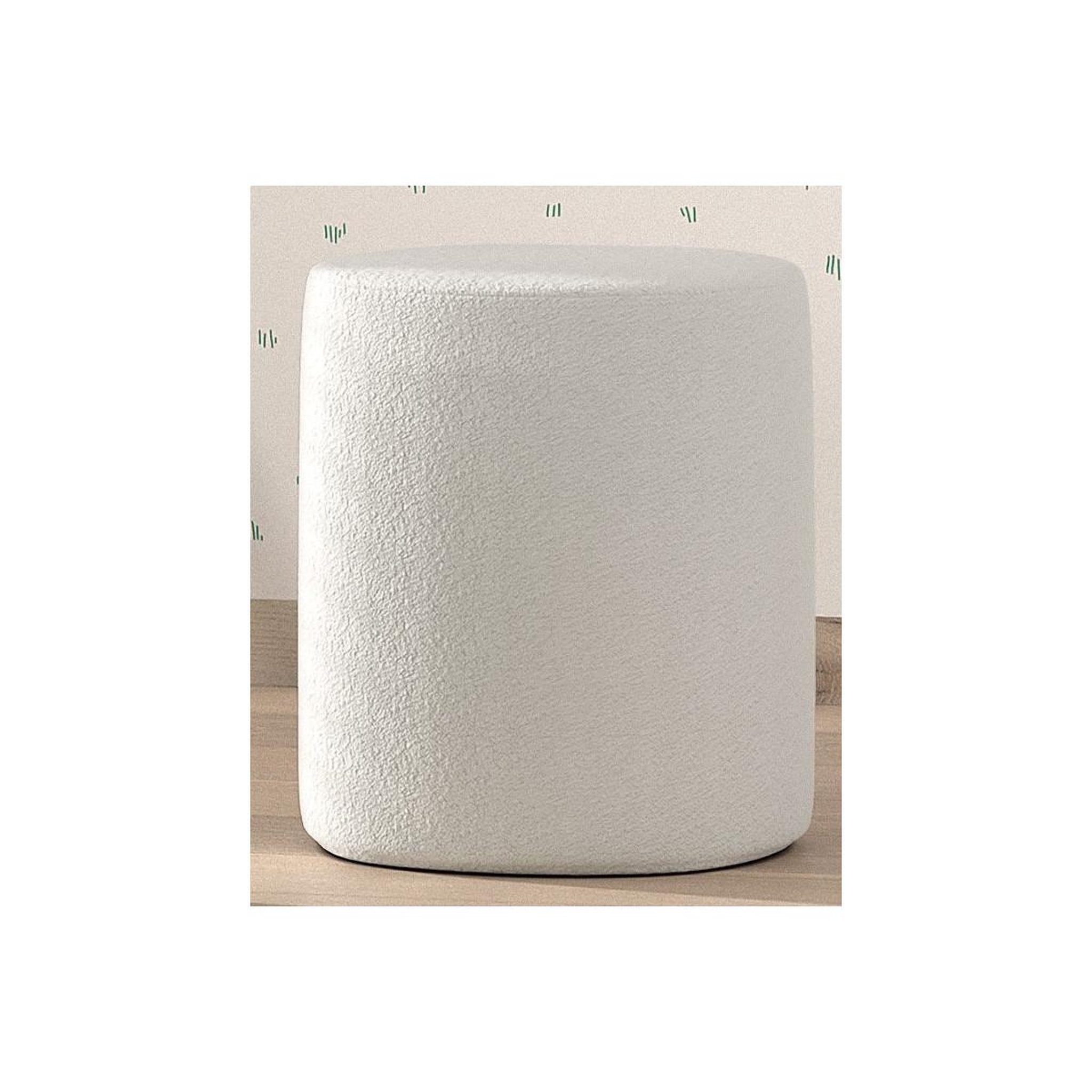 Voir la diapositive 2 : Paris Prix Pouf design bouclé  moon  41cm blanc