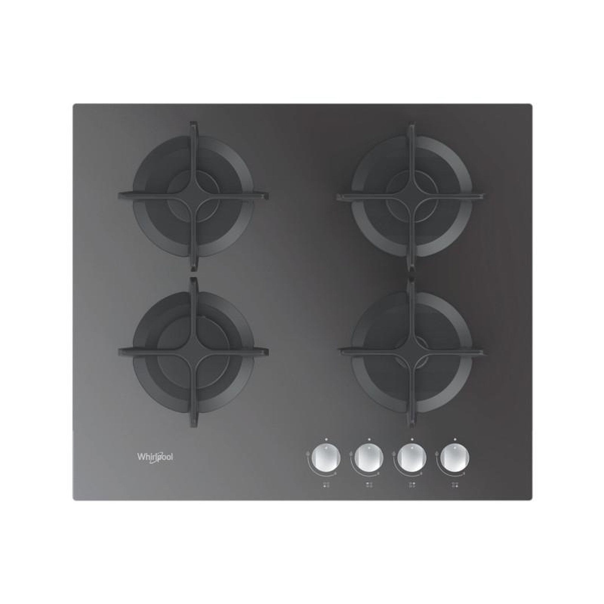 Voir la diapositive 2 : Whirlpool Table de cuisson gaz 60cm 4 feux noir - agr555mrfr